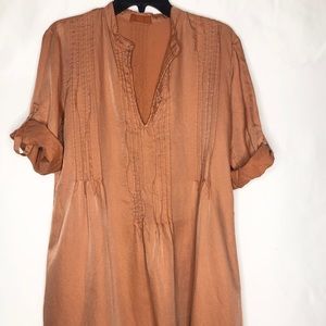 CP Shades Regina silk/cotton dress, orange